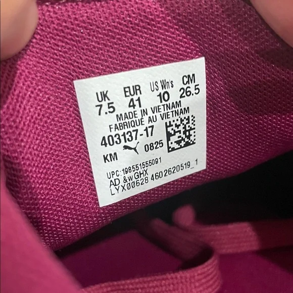 Puma Club II Trainers Sneakers Women’s Size 10 Berry/White/Gold NEW! - Picture 13 of 15